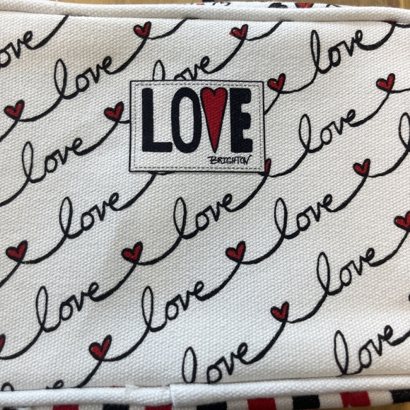 NWT Brighton "LOVE SCROLL" Canvas Crossbody Bag (MSRP $88) - Picture 6 of 7